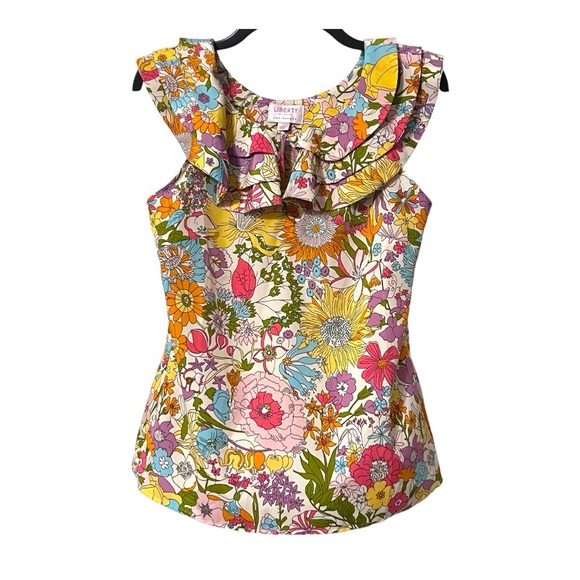 Liberty of London for Target ruffled top size S in Spring Floral - Picture 2 of 9